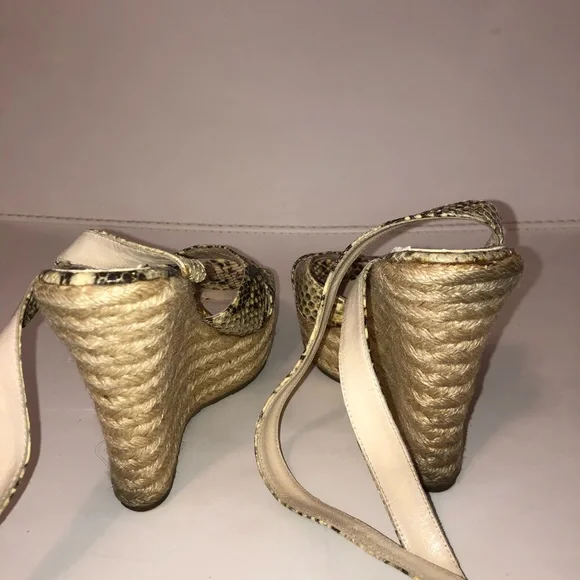 Jimmy choo snakeskin leather wedge shoes size 37 - Picture 5 of 6